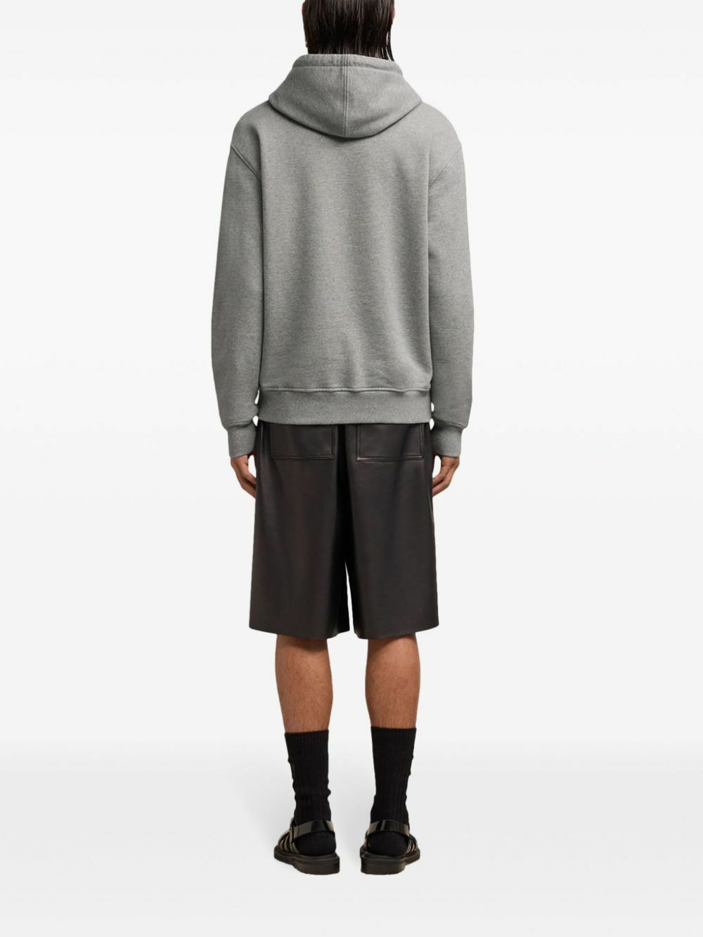 AMI Paris Grey Ami De Coeur Hoodie