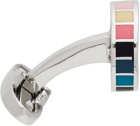 Paul Smith Silver & Multicolor Logo Cufflinks