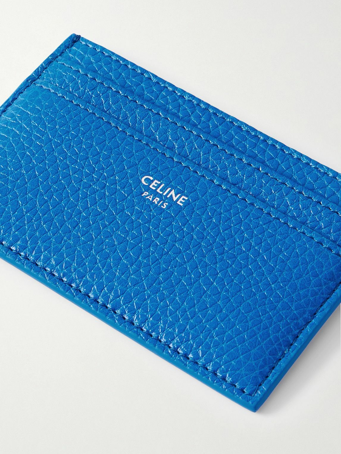 CELINE - Logo-Print Full-Grain Leather Cardholder