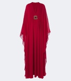 Elie Saab Embellished silk chiffon kaftan