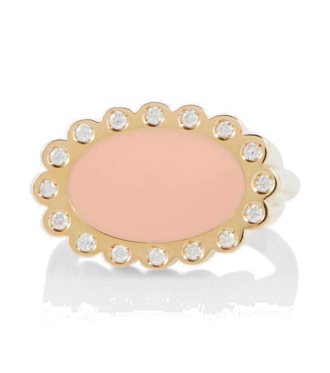 Aliita Margarita Brillante 18kt yellow gold ring with