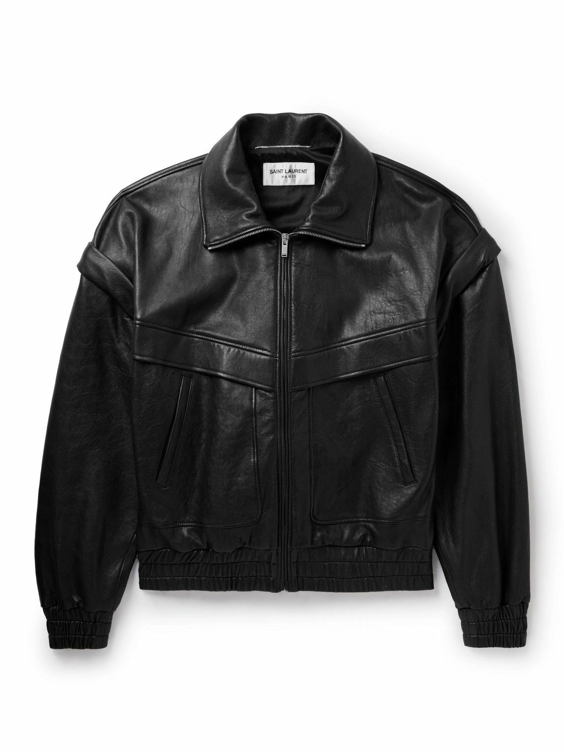 Photo: SAINT LAURENT - Leather Jacket - Black