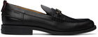 Hugo Black Stacked-Logo Bit Loafers