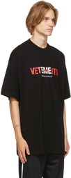 VETEMENTS Black Jersey Canada Logo T-Shirt