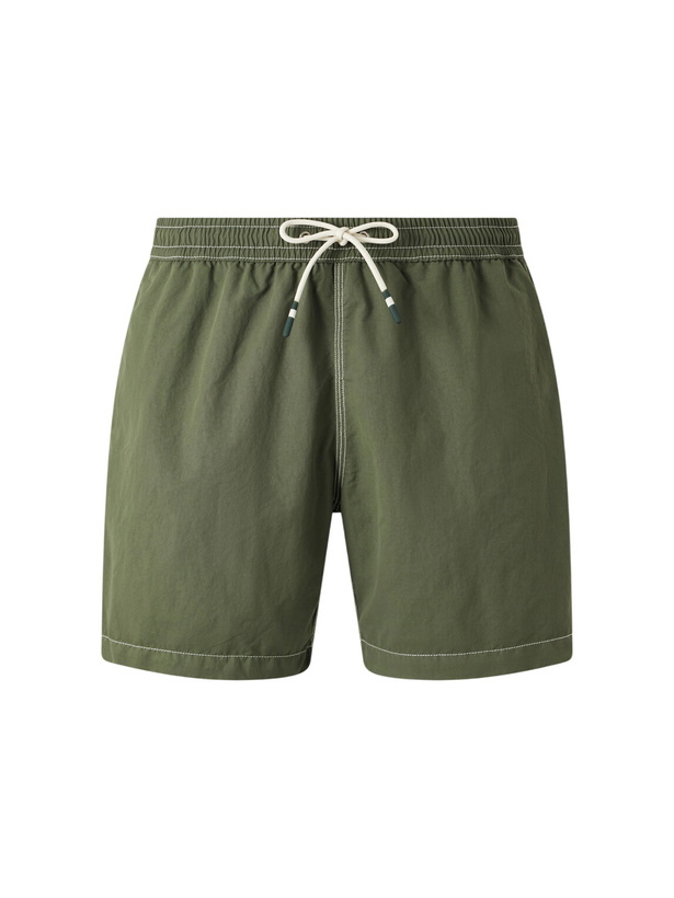 Photo: Hartford - Slim-Fit Mid-Length Swim Shorts - Green