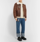 Loewe - Shearling Aviator Jacket - Brown