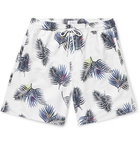 Saturdays NYC - Wide-Leg Long-Length Printed Swim Shorts - White