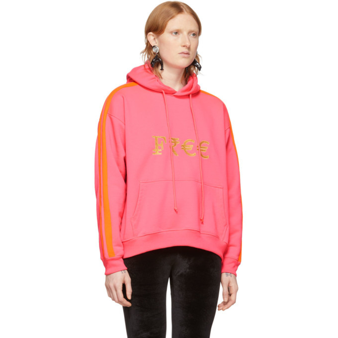 VETEMENTS Pink Currency Hoodie Vetements