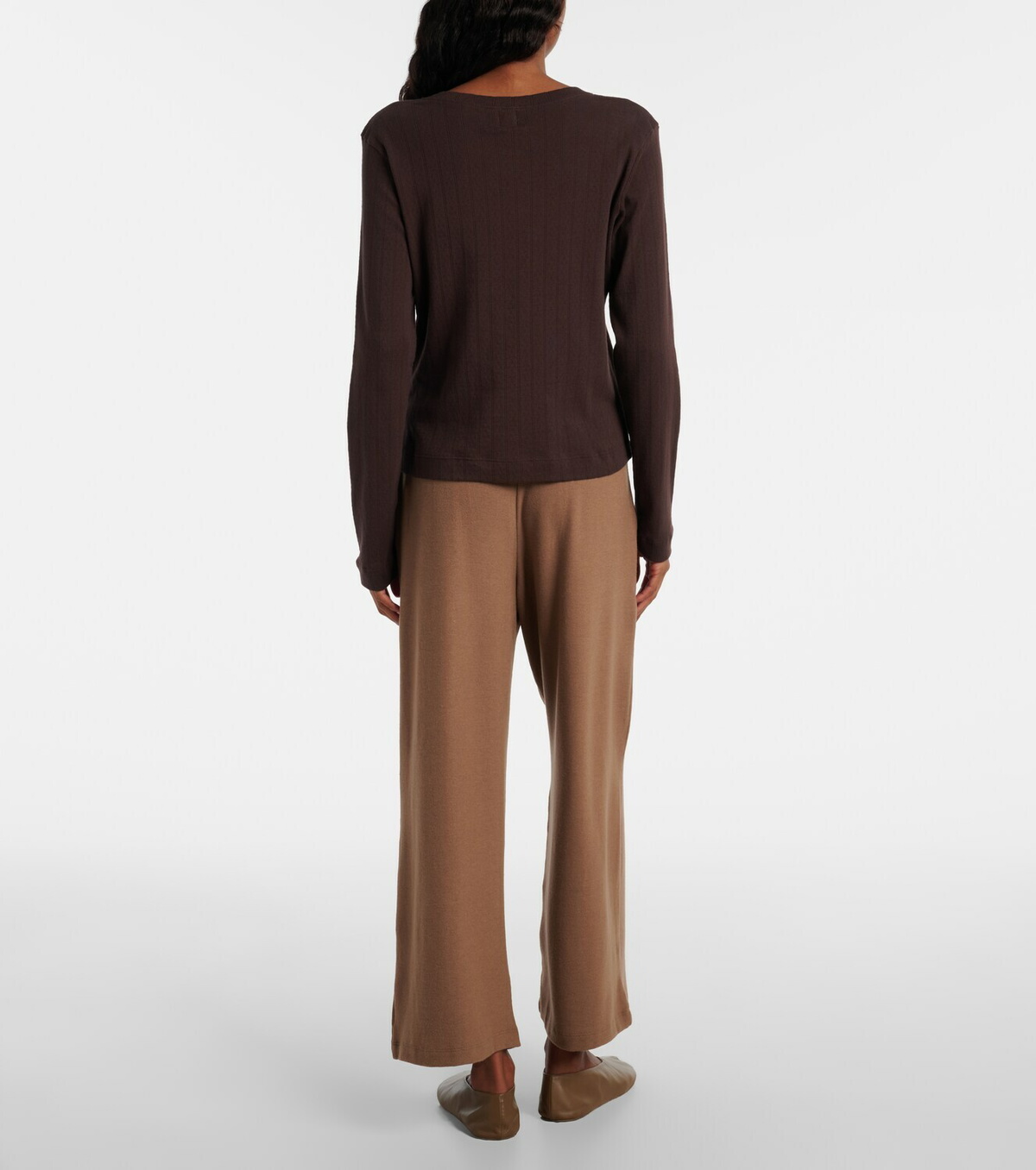 Leset Pointelle cotton cardigan