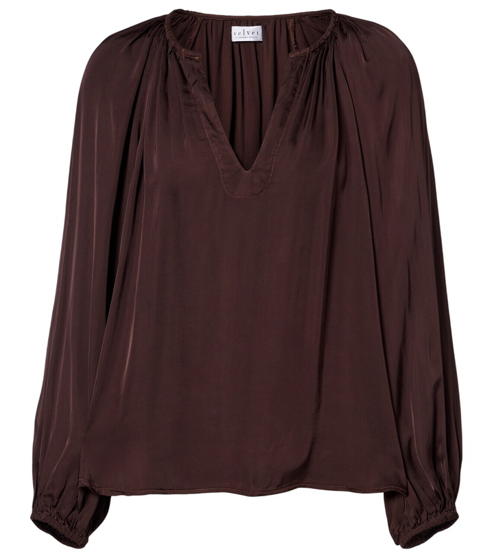 Photo: Velvet Lyla satin blouse