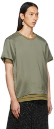 Comme des Garçons Homme Plus Green Two-Layer T-Shirt