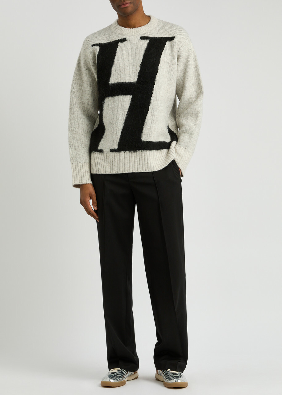 Helmut Lang Straight-leg Wool Trousers Black
