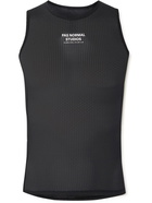 Pas Normal Studios - Logo-Print Mesh Cycling Base Layer - Black