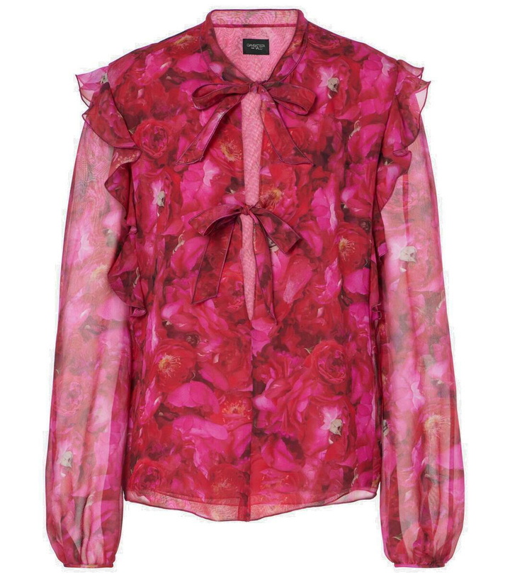 Photo: Giambattista Valli Floral silk georgette blouse