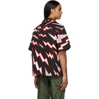 Prada Black and Red Thunder Print Shirt