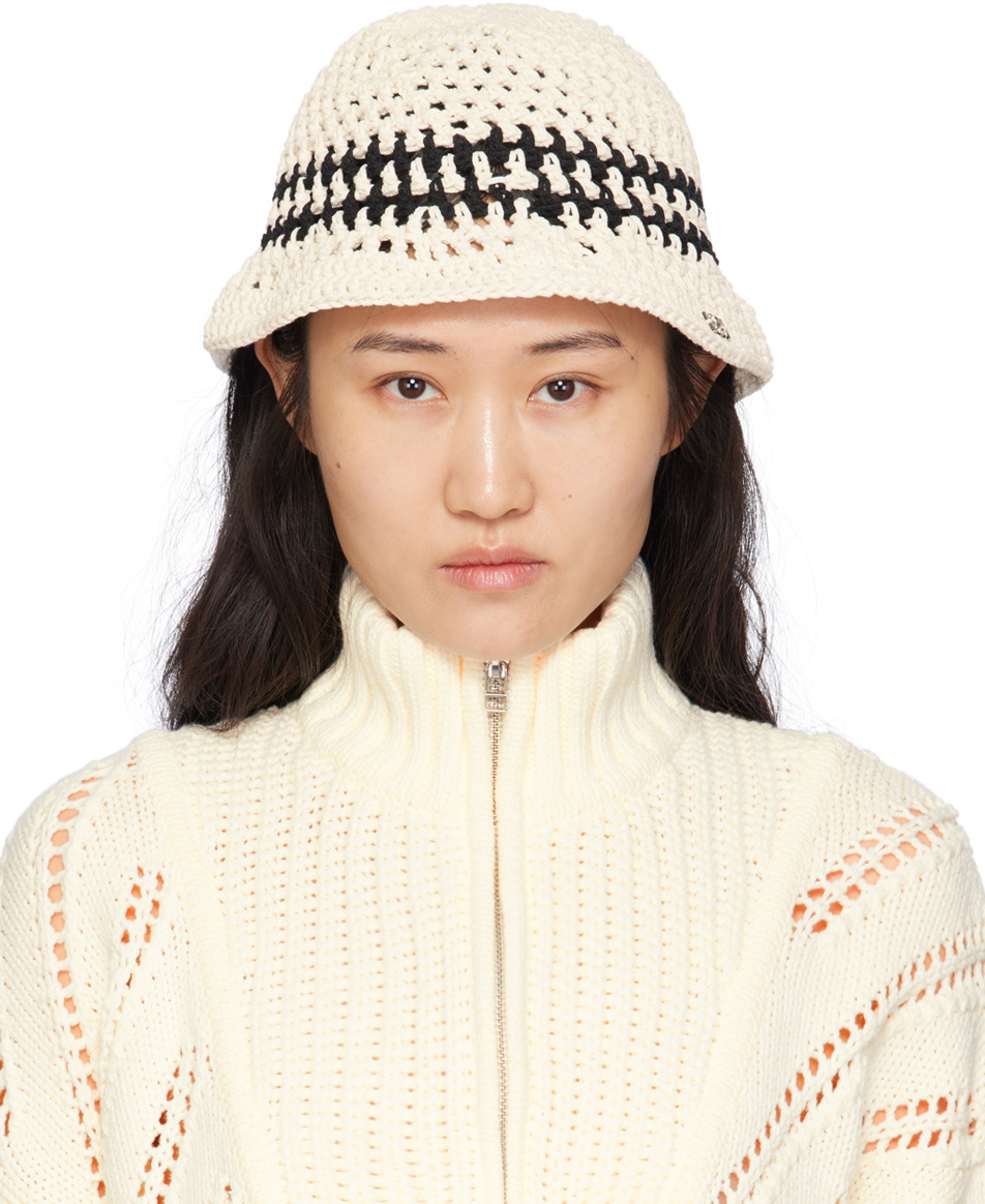 Kijun Off-White Crochet Bucket Hat Kijun
