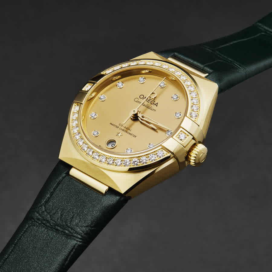 Omega Constellation Automatic Chronometer Diamond Champagne Dial Ladies Watch 131.58.29.20.58.001