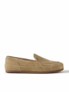 Mulo - Fleece-Lined Suede Loafers - Neutrals