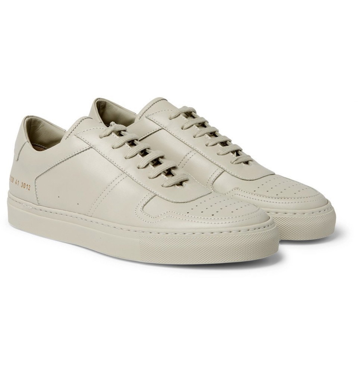 Photo: Common Projects - BBall Leather Sneakers - Stone