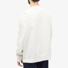 Maison Margiela Men's Embroidered Numbers Logo Crew Sweat in Chalk