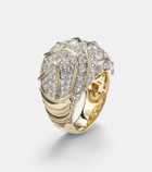 Marina B Onda Bombe 18kt gold ring with diamonds