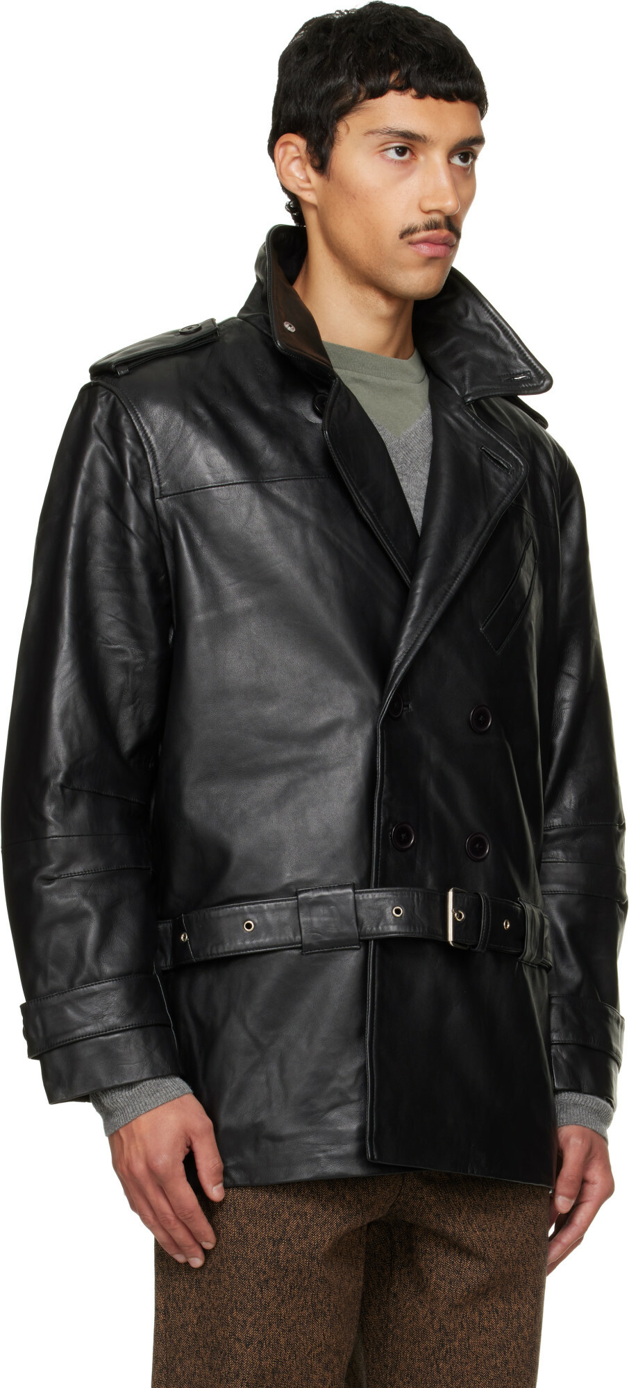 Deadwood Black Patrol Leather Jacket