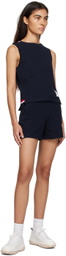 Thom Browne Navy Gusset Stripe Shorts