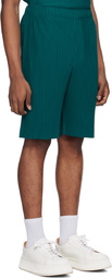 HOMME PLISSÉ ISSEY MIYAKE Green Monthly Color May Shorts