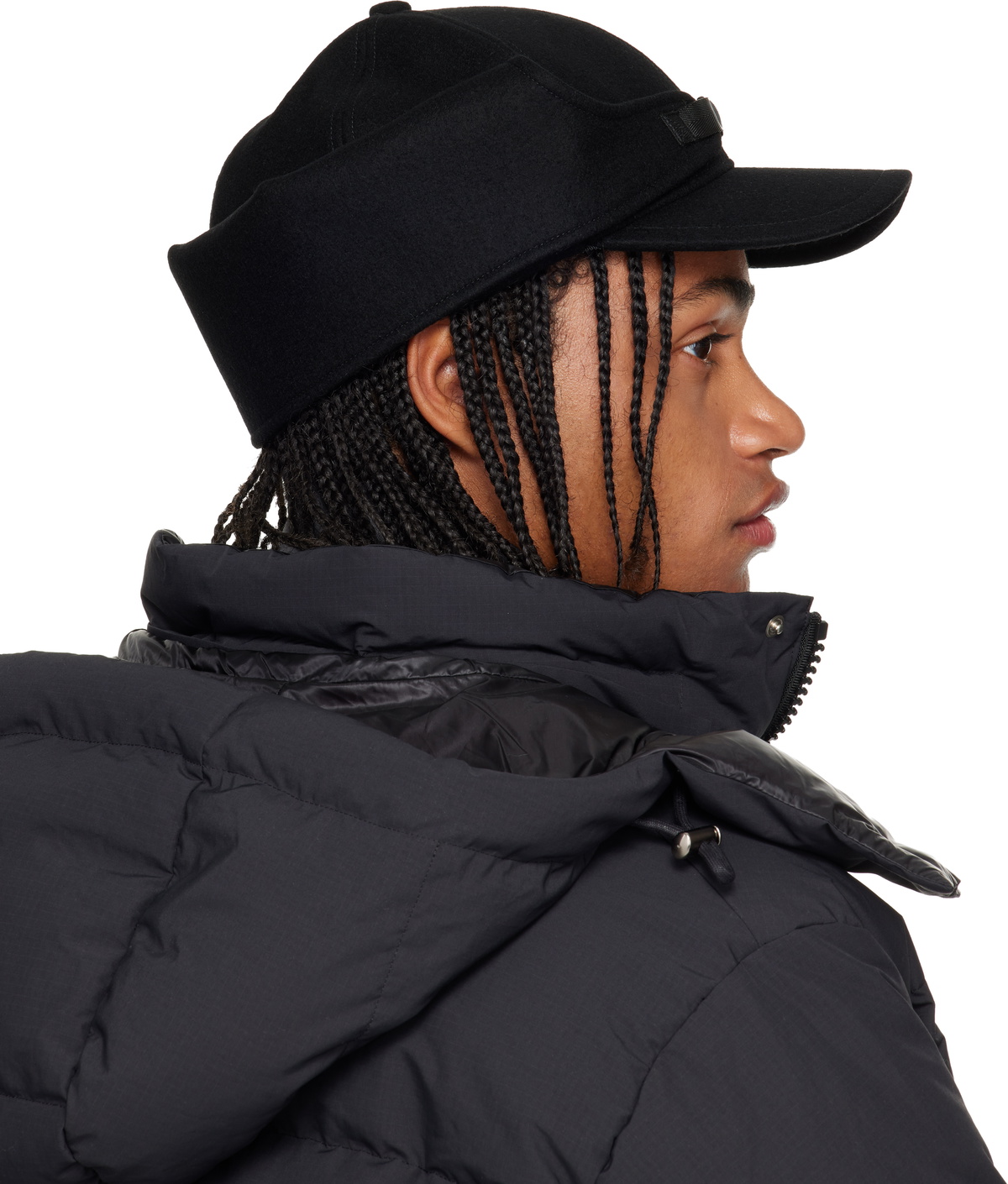 sacai Black Belt Wool Melton Cap Sacai
