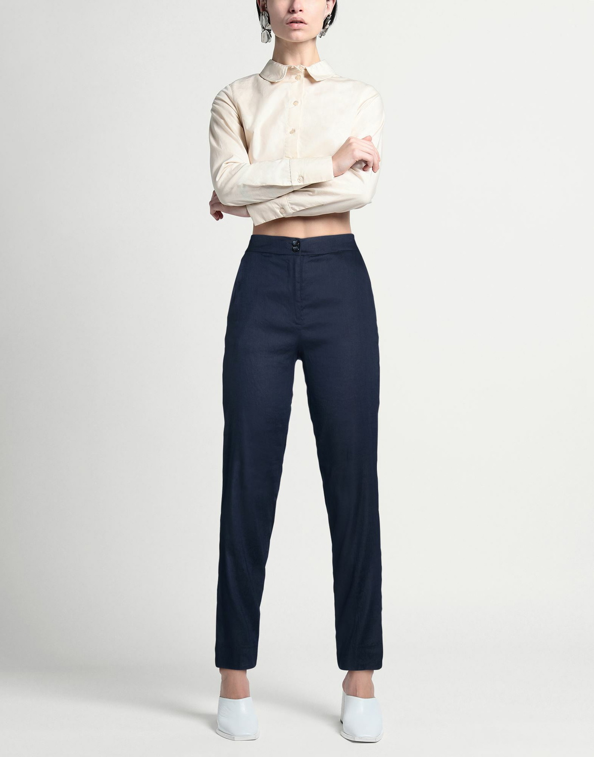 Alessia Santi Womens Pants in Navy