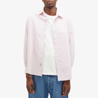 Aries Men's Stripe Oxford Shirt in Red