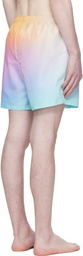 Casablanca Multicolor Gradient Printed Swim Shorts