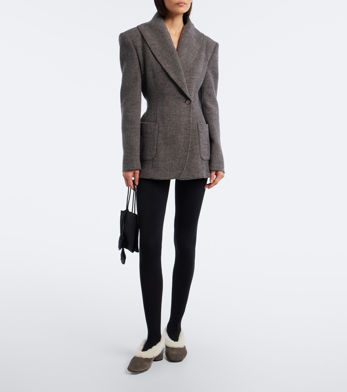 Aeyde Delia shearling-lined suede ballet flats