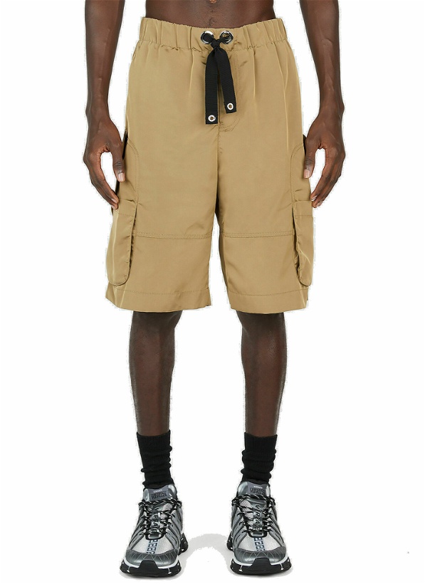 Photo: Versace - Relaxed Cargo Shorts in Brown