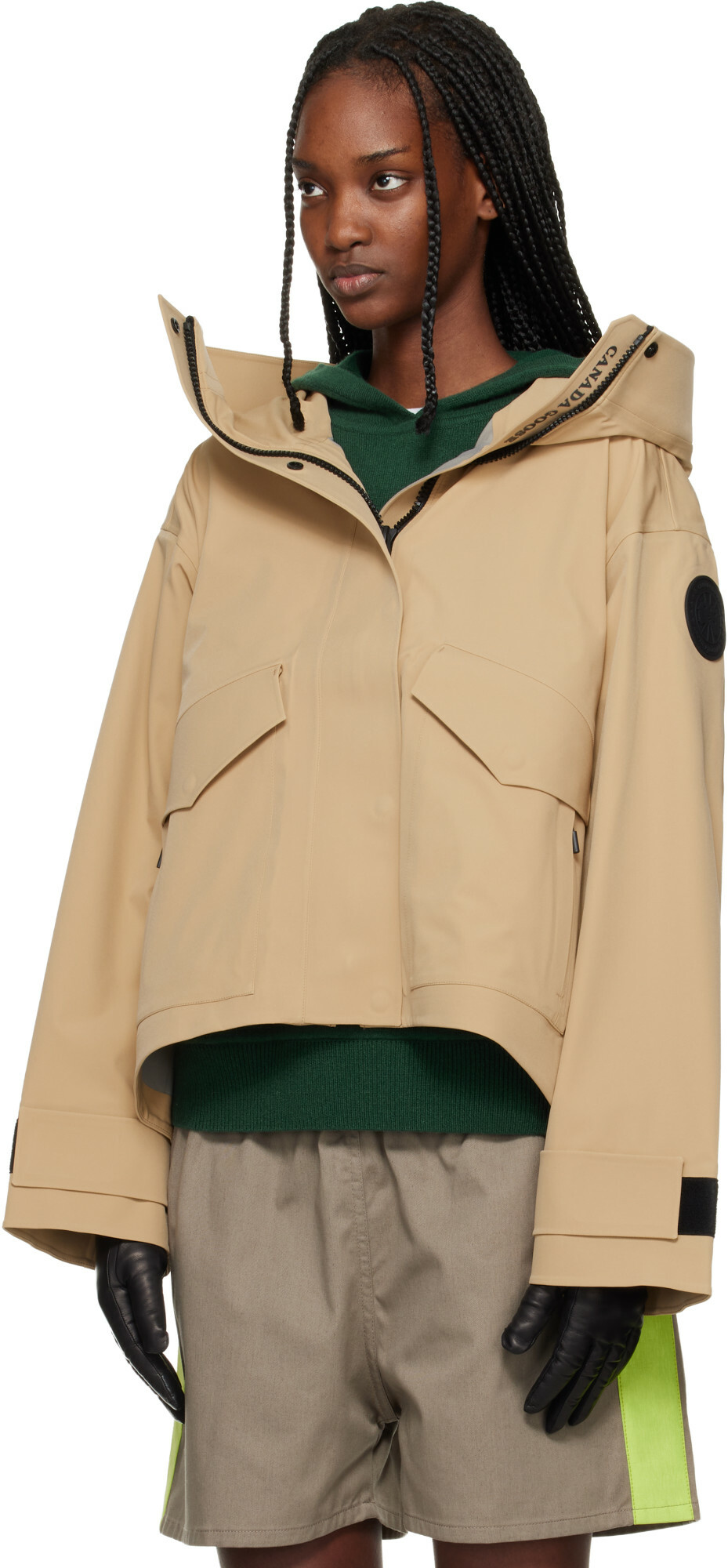 Canada Goose Beige 'Black Label' Tofino Rain Jacket