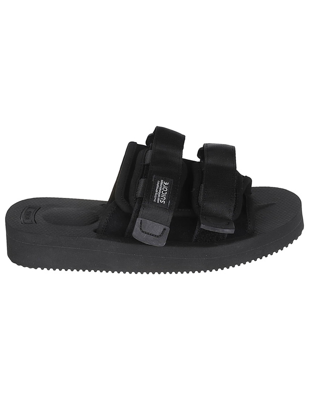 Photo: SUICOKE Double Velcro Detail Logo Sandals