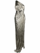 Maria Lucia Hohan Silver Jolene One-Shoulder Maxi Dress