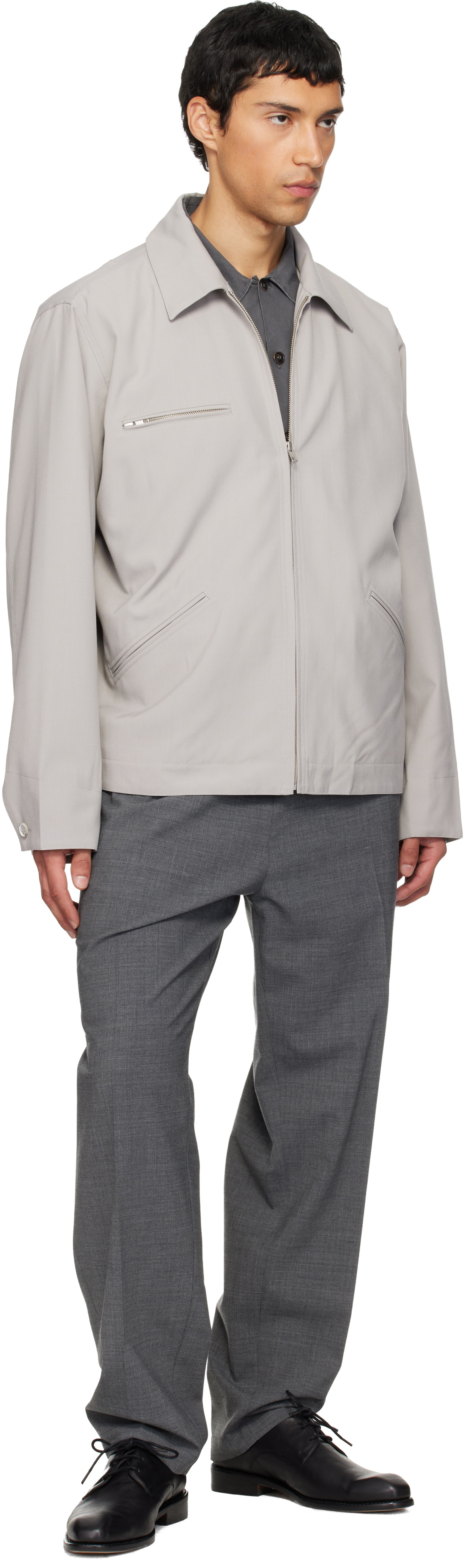 MM6 Maison Margiela Gray Sports Jacket MM6 Maison Margiela