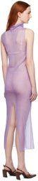 JUNEYEN Purple Sheer Midi Dress