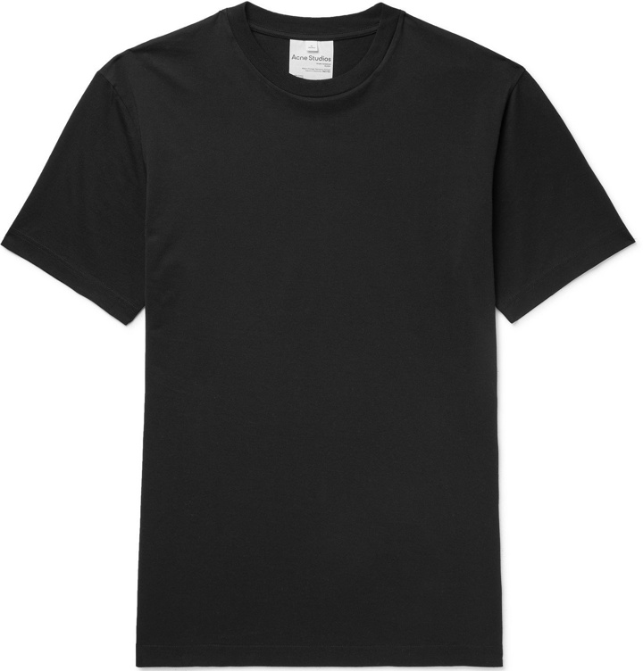 Photo: ACNE STUDIOS - Everrick Slim-Fit Cotton-Jersey T-Shirt - Black