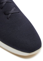 Aurélien Colour-blocked Knit Sneakers Navy