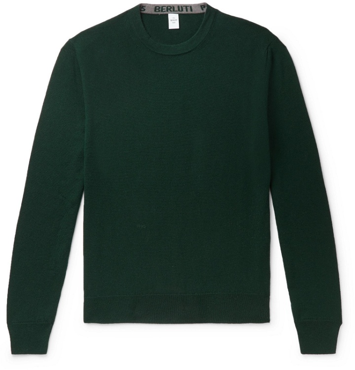 Photo: Berluti - Cashmere and Mulberry Silk-Blend Sweater - Green