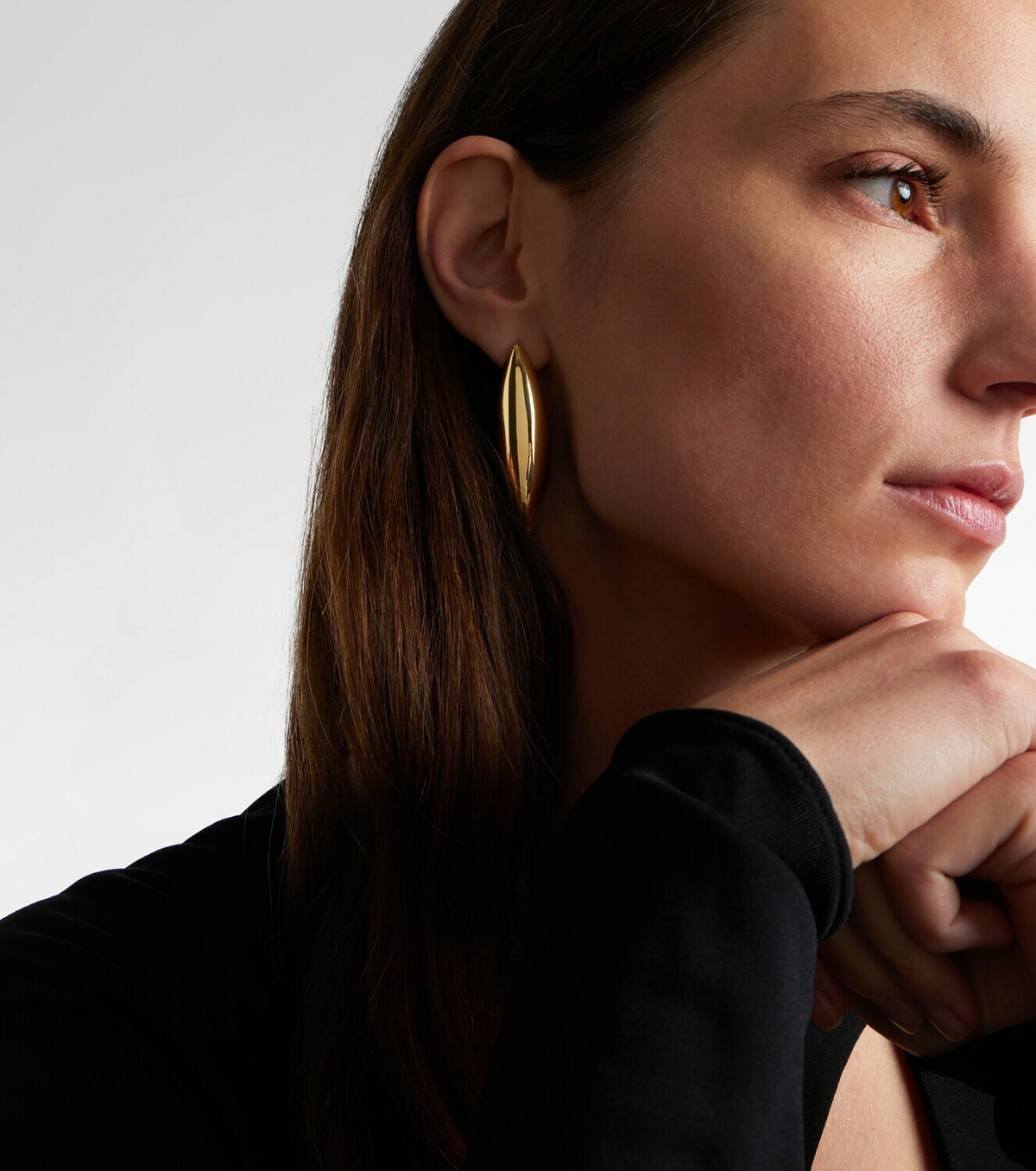 Jennifer Fisher Puffy Dagger Small gold-plated earrings
