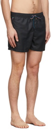 PS by Paul Smith Black Zebra Logo Swim Shorts