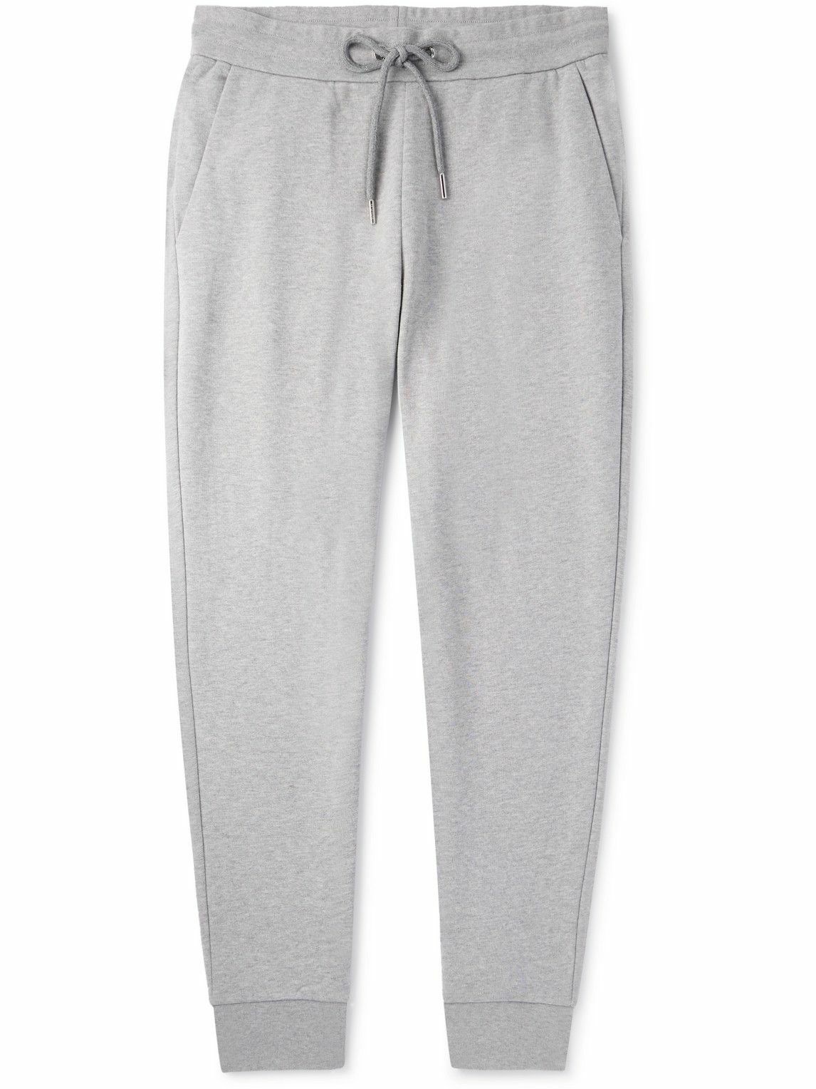 Photo: Moncler - Logo-Appliquéd Cotton-Jersey Sweatpants - Gray