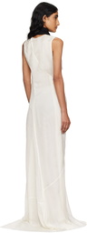 Ann Demeulemeester Off-White Leah Long Asymmetric Sleeveless Maxi Dress