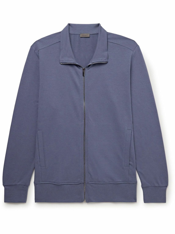 Photo: Zimmerli - Stretch Modal and Cotton-Blend Jersey Track Jacket - Blue
