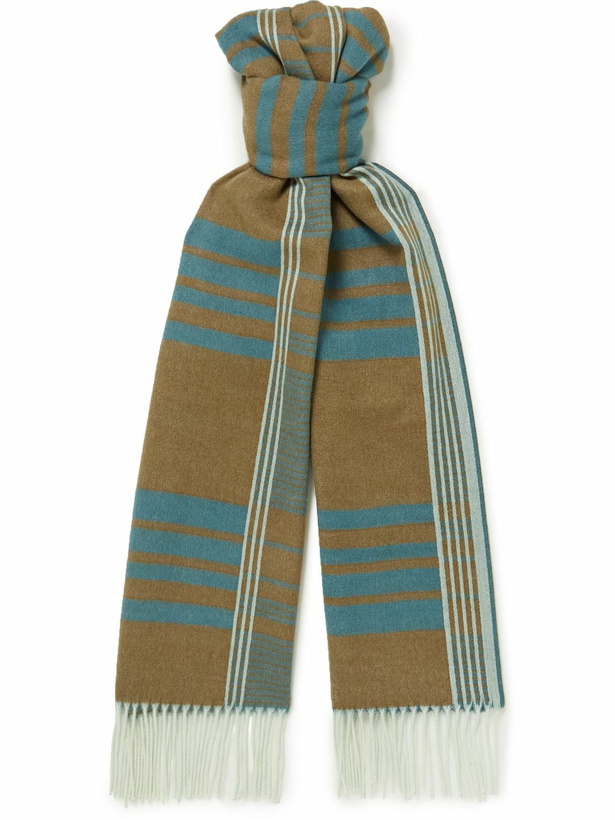 Photo: Loro Piana - Fringed Striped Cashmere Scarf