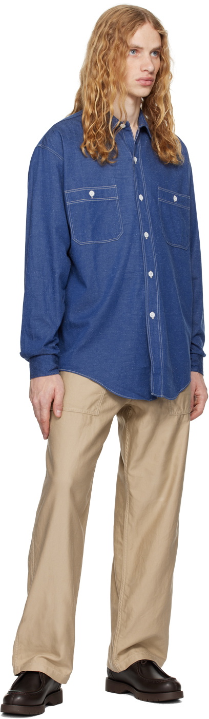 KAPTAIN SUNSHINE Big Button-down Shirt KAPTAIN SUNSHINE Big Button-down Shirt [BROWN PINSTRIPE] - Fresh