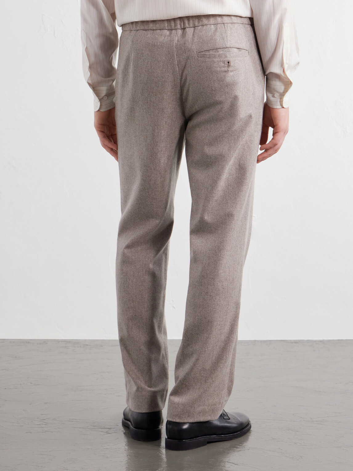 Mr P. - Straight-Leg Wool-Blend Flannel Trousers - Neutrals